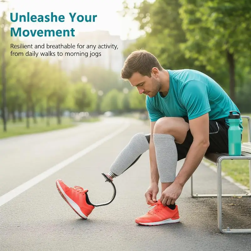 2026 NEW Below Knee Stump Shrinker High Elastic Thickened Prosthetic Sleeve Socks Residual Limb Compression Shrinking Bandage