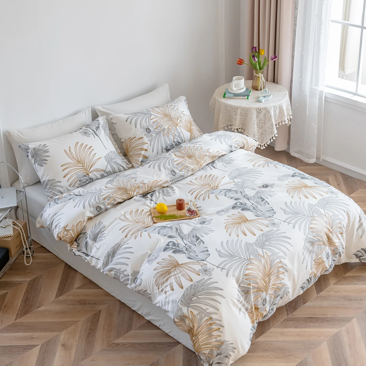 Polyestervezel bedrukte bloeme - Duvet Cover Sets With Zipper recensie en prijs