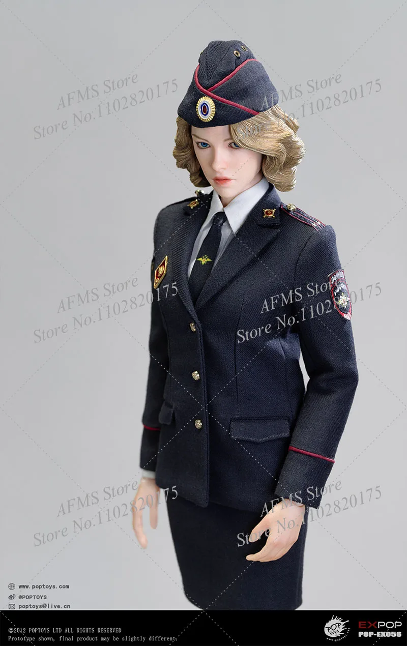 POPTOYS 1/6 EX055 mujer policía montada POPTOYS EX056 mujer policía del Ministerio de Asuntos Internos soldado de figura de acción de 12 pulgadas