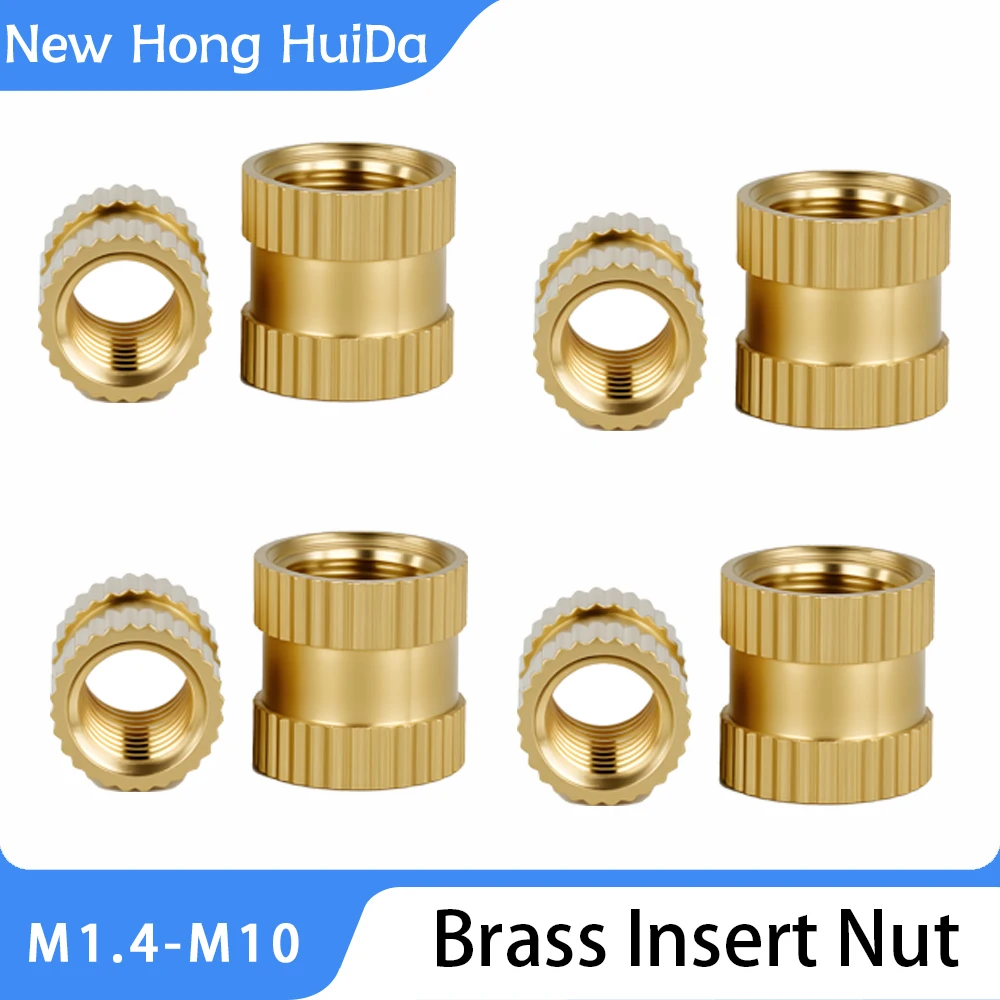 Heat Brass Insert nut Hot Melt Molding Injection Embedment Knurled Thread Inserts Nuts M1.4 M1.6 M1.7 M2 M2.5 M3 M4 M5 M6 M8 M10
