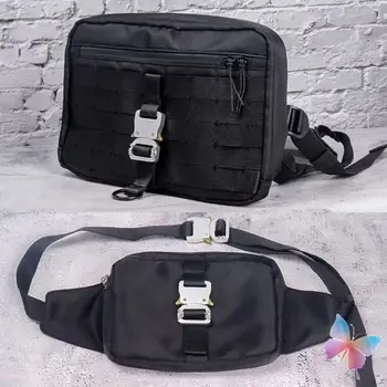 Casual Travel czarna siatka 1017 ALYX 9SM plecaki wysokiej jakości nylon mężczyźni kobiety metalowa klamra przenośne torby Crossbody na zewnątrz