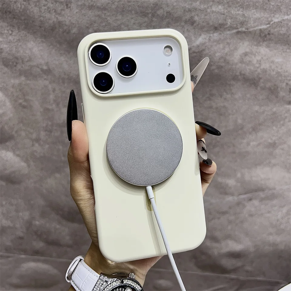 Funda de silicona magnética original de lujo para Magsafe para iPhone 17 Air 16 15 14 13 12 11 17 Pro Max, imprescindible 3