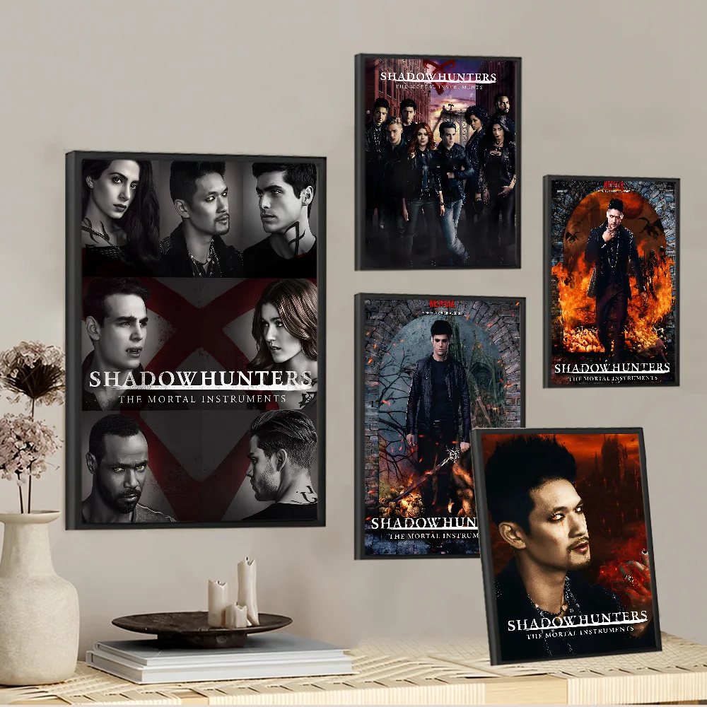 Shadowhunters Retro Kraft Paper Classic Movie Posters Waterproof Paper Sticker Coffee House Bar Decor Art Wall Stickers