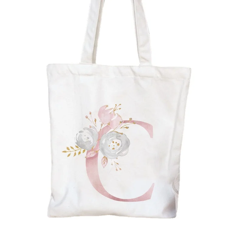 2022 New Personalized Bags 24 Letters Handbag Bridal Bachelorette Party Gifts Bride Wedding Shoulder Bag Student Book Handbags