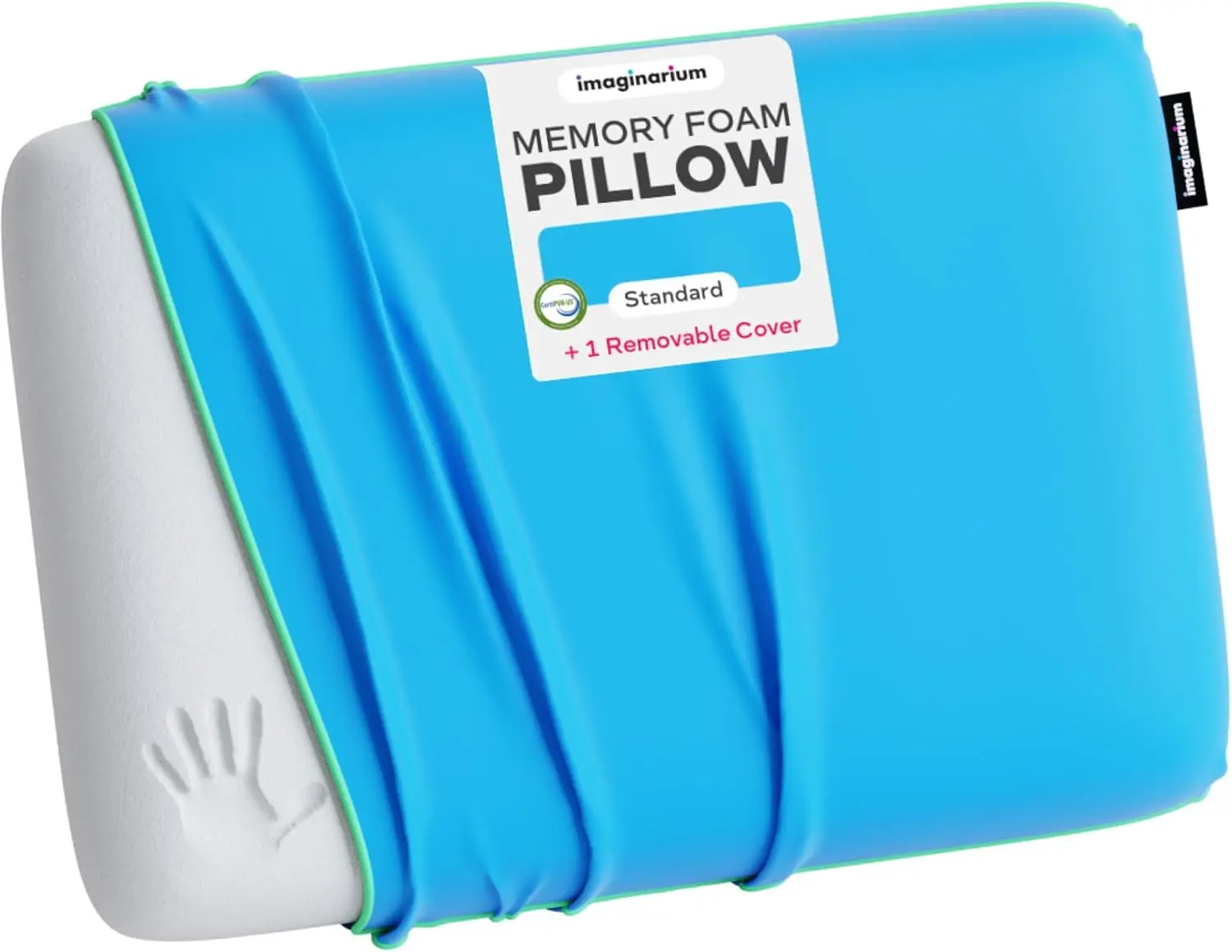 

Memory Foam Cooling Pillow for All Sleepers - Standard Size with Removable Cover, Hypoallergenic & 5-Year Warranty