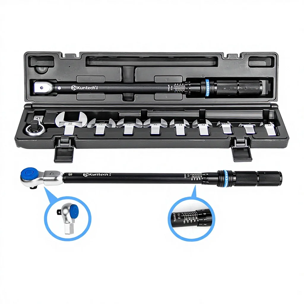 KT-7212 Adjus- Torque Open End Wrench with Hard Storage Carry Case 3 Years Warranty Mechanical Hand Tool