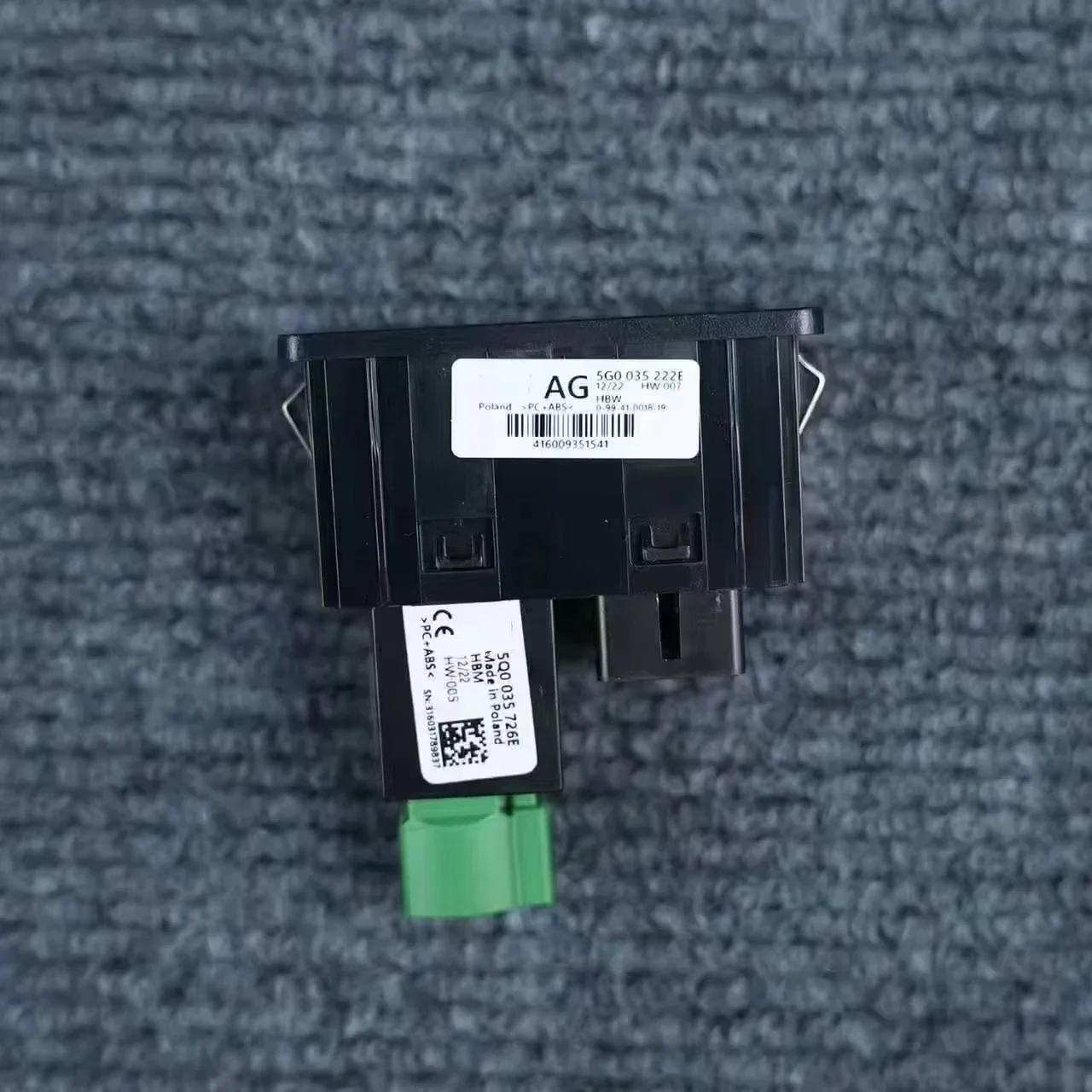 CarPlay Media USB AUX Schalter MIB2 MDI USB AMI Adapter Steckdose 5Q0035726E 5Q 035 726 E Für VW Golf 7 MK7 VII Für Passat B8