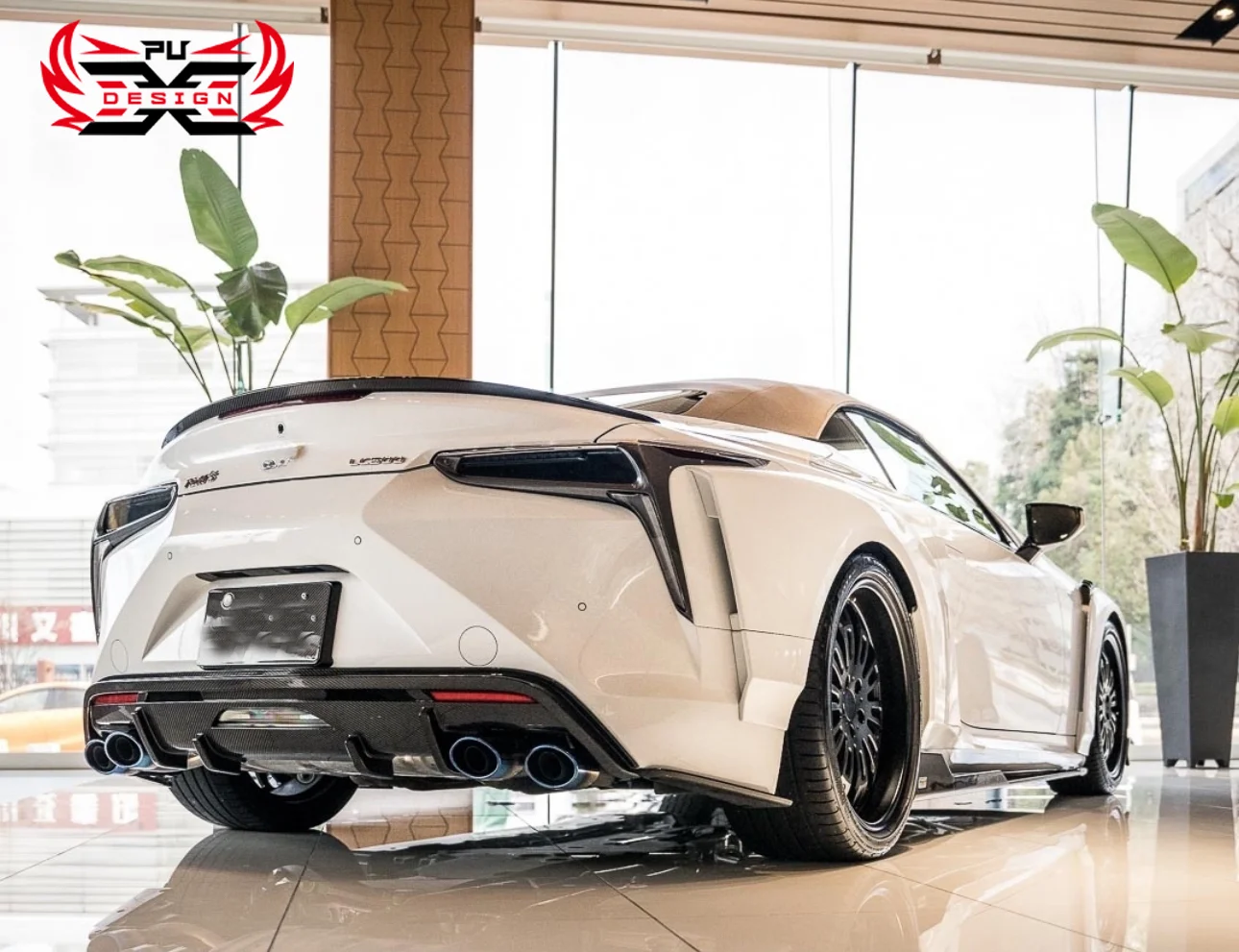 High Quality For Lexus LC500 LC500H Carbon Fiber Rear Bumper  Rear Diffuser Splitter Body kit