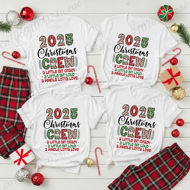 2025 Christmas Crew Matching T-Shirts, Making Memories Together Christmas Family Group Tee Shirt, Christmas Crew T-Shirts Gift