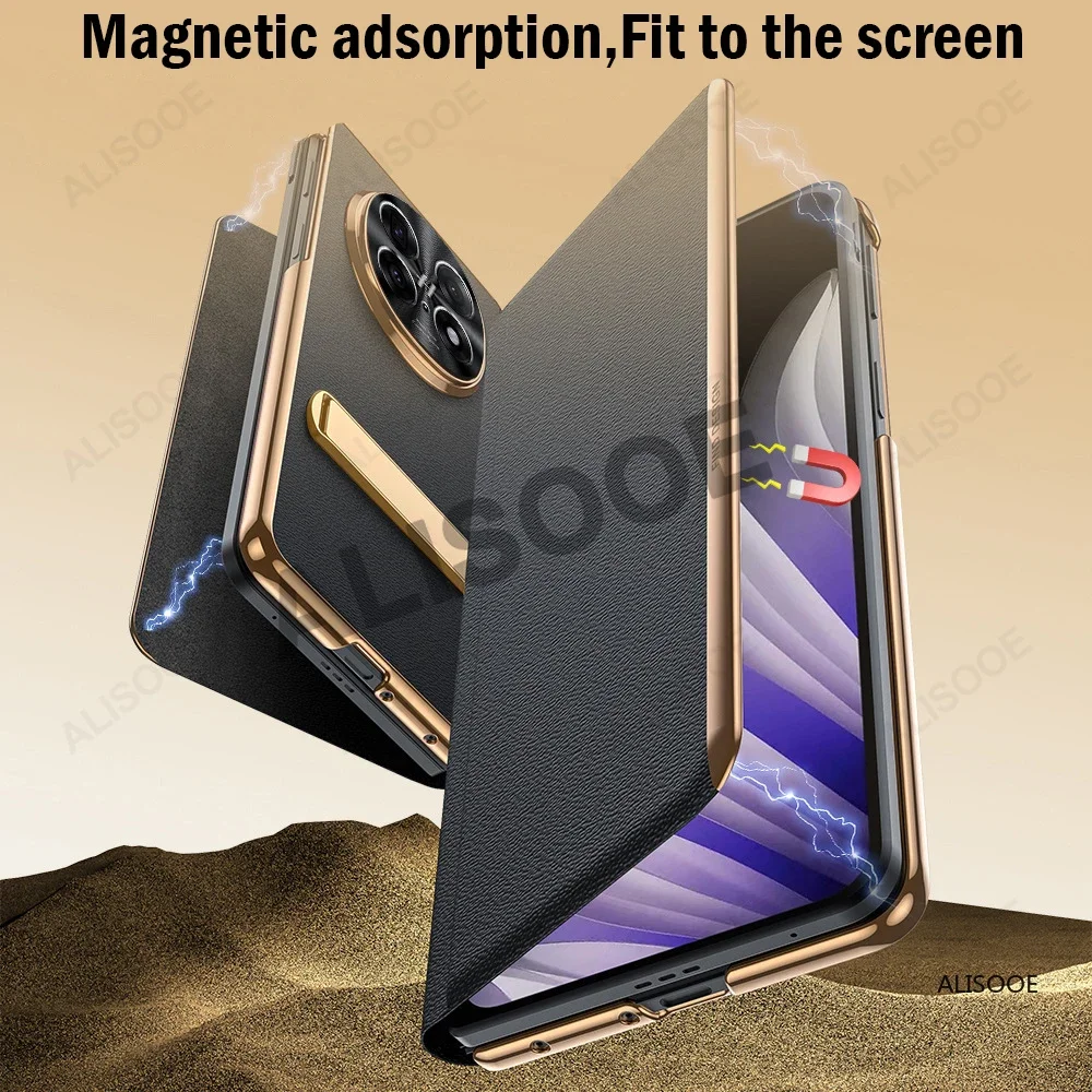 

Флип-чехол из натуральной кожи для OPPO Find N5, защитный чехол с магнитной подставкой и держателем для OPPO Find N5 5G Capa Funda