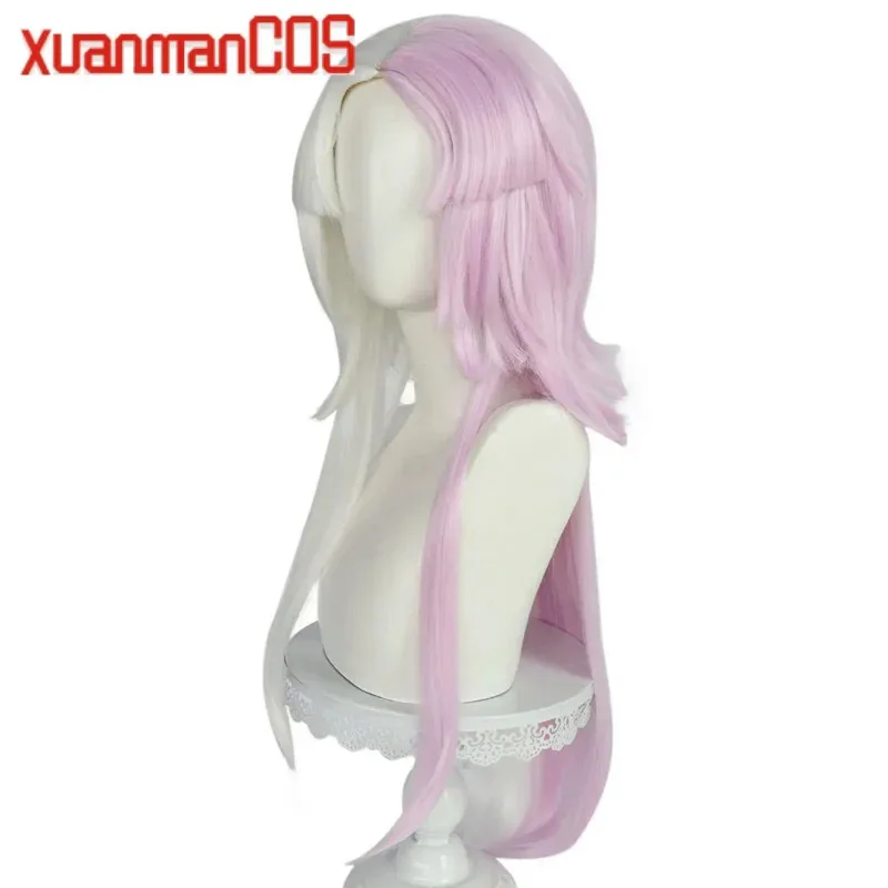 أنيمي بونغو الضالة الكلاب شعر مستعار تأثيري طويل أبيض أرجواني وردي الباروكات عالية الجودة مقاومة للحرارة الاصطناعية هالوين الملحقات