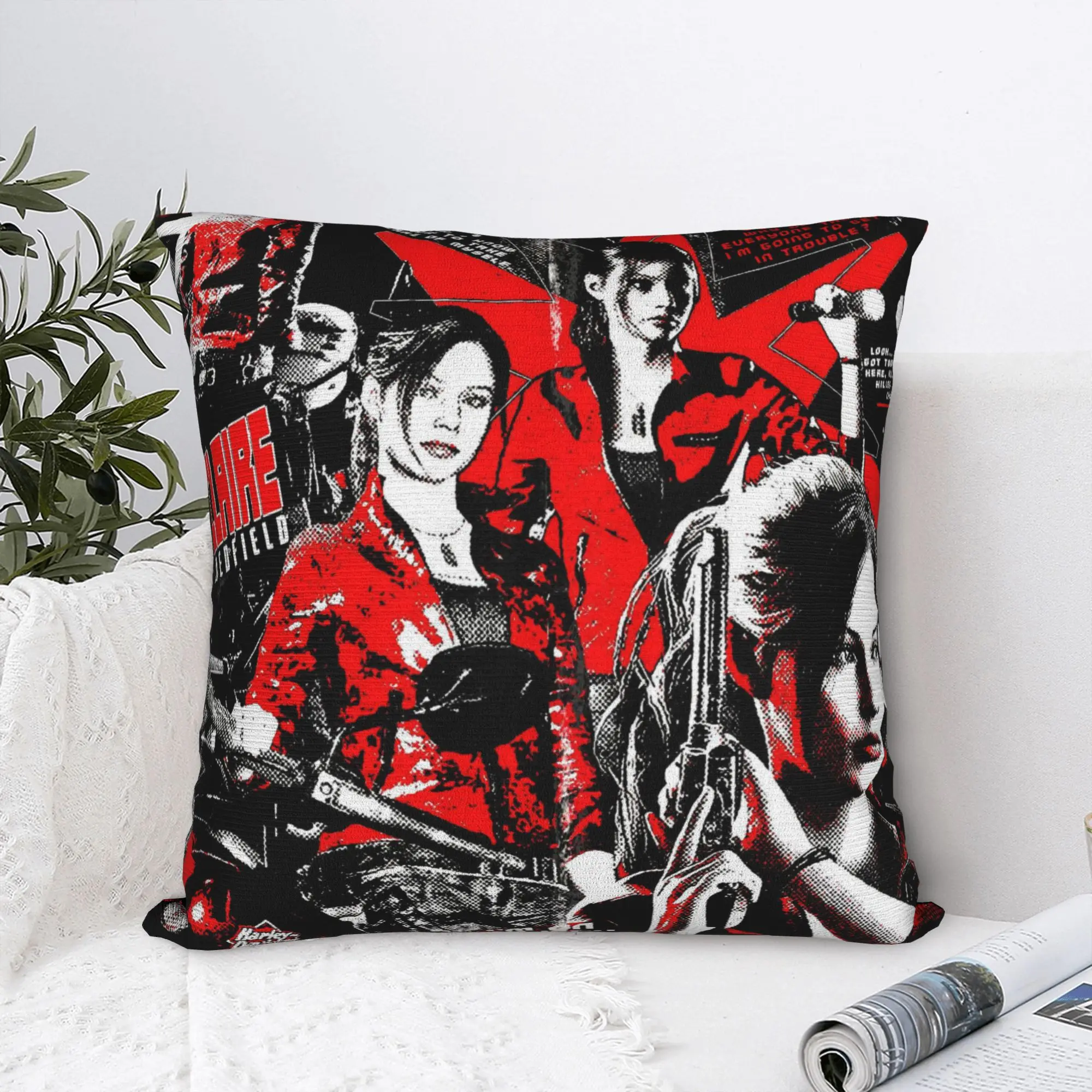 Claire Redfield Resident Evils Poster Pillowcases  Fashion Pillow Case For Sofa Home Decoration Soft Pillow Cover