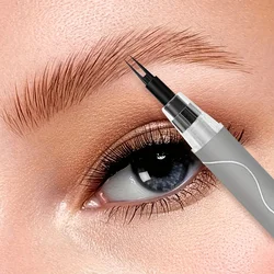 Extremely thin and durable waterproof wild eyebrow pencil, under eyelash, eyeliner liquid pen, extremely thin two claw eyeliner