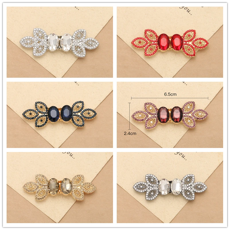 1 Pair Luxurious 6 Colors Cardigan Alloy Sweater Clip for Women Sweater Blouse Shawl Clips Shirt Collar Accessories