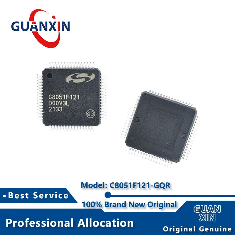 C8051F121-GQ C8051F121-GQR baru 100% TQFP64 MarkingC8051F121