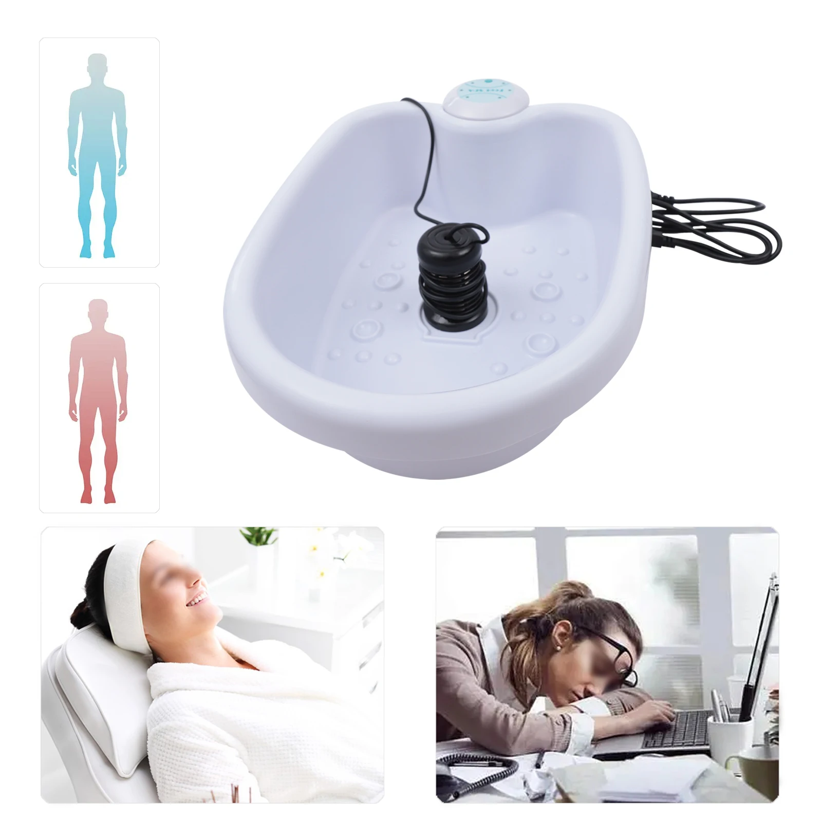 

Ionic Foot Bath Detox Machine - 30-Minute Timer, 12V Detoxifying Foot Spa with Negative Ion Therapy for Home/Salon Use