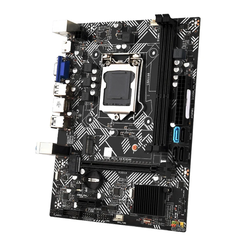 B75M-VH Computer Motherboard +I3-3240 CPU LGA 1155 USB 3.0 SATA 3.0 Support Up To 16GB DDR3 1600Mhz RAM Slots