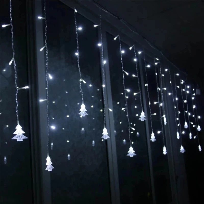 Luz de fadas lâmpada led corda ins luzes de natal árvore de natal decoração luzes do feriado cortina lâmpada casamento lanterna de néon