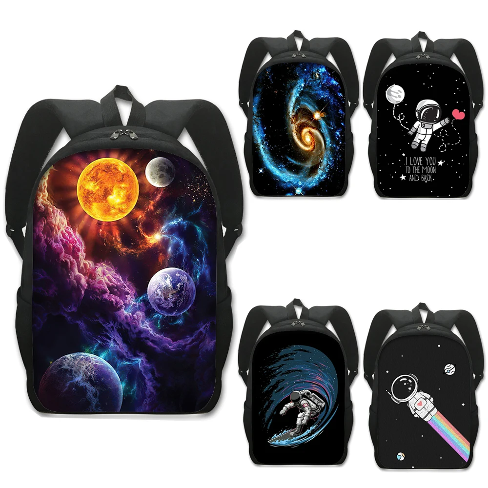 Space Astronaut Print Backpack Galaxy Children School Bags Women Men Travel Laptop Backpacks Casual Outdoor Book Bag Backpack