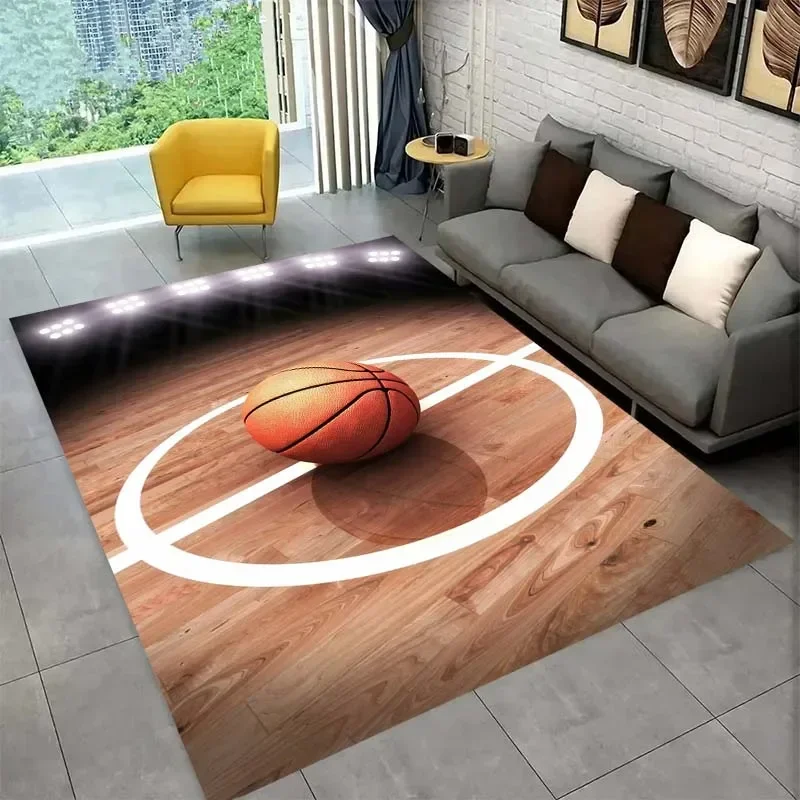 3D Basketball pattern carpet rugs home decor living room bedroom carpets kitchen balcony mat bathroom accessories birthday gift