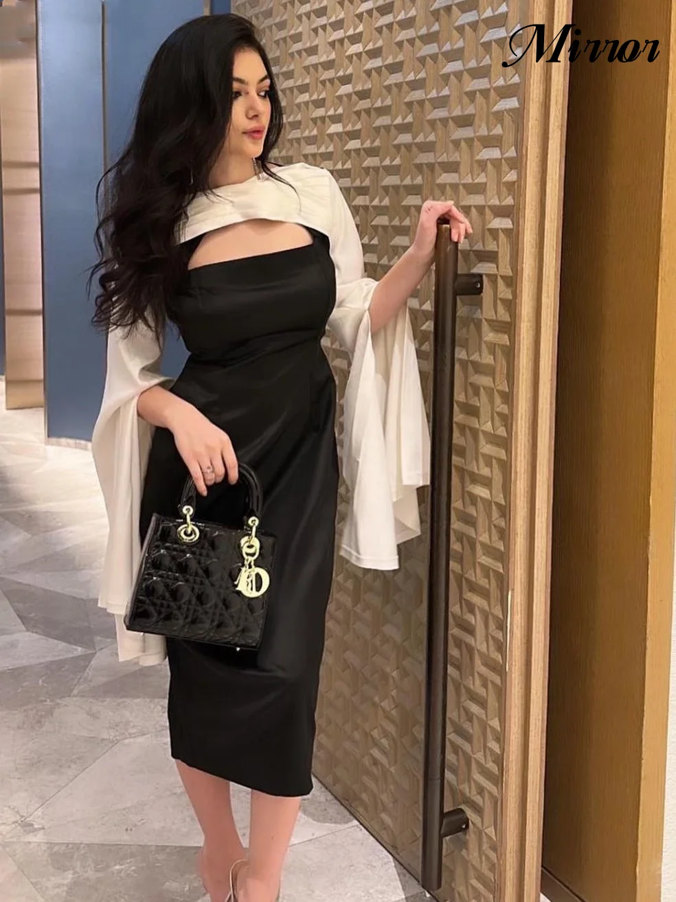

Mirror Dress Elegant Vintage Simple Black Sexy Ruffle Customized Formal Occasion Ball Prom Dress Evening Party Gowns