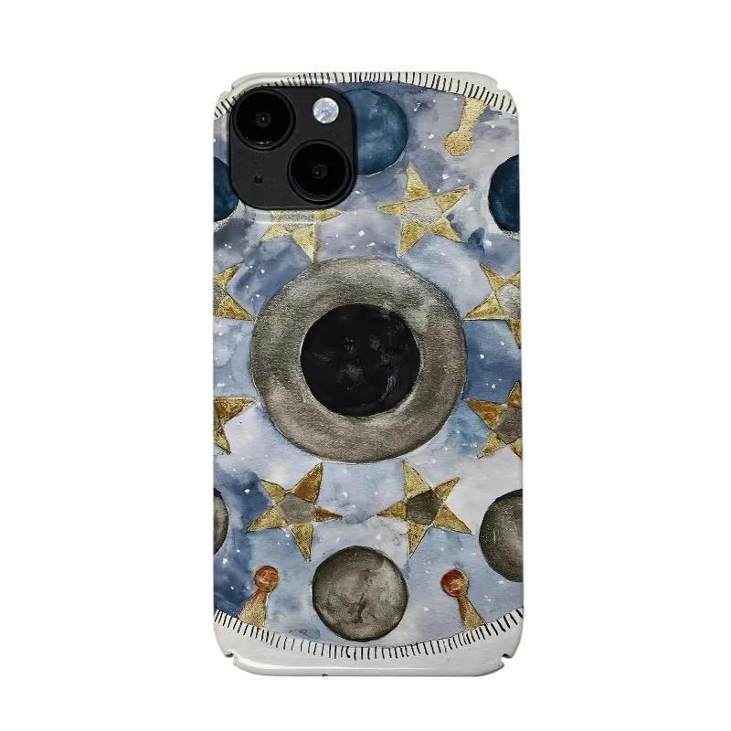 

Ins Fun Blue and Yellow Cartoon Stars Case for IPHONE 17 16 ProMax 15 14 Plus 13 12 MINI 11 PRO 16Plus XR XS MAX Acrylic Phone