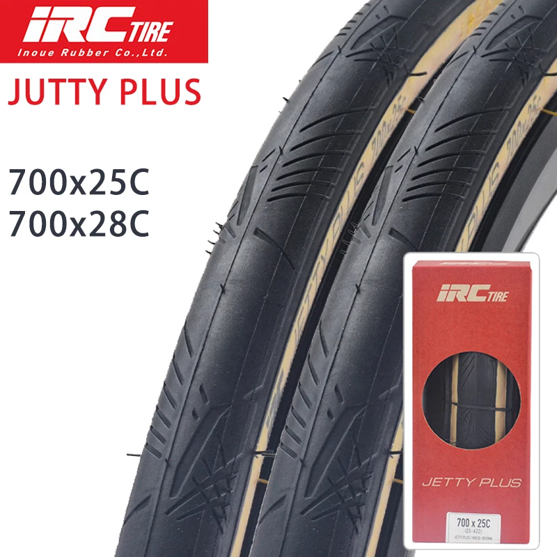 IRC JETTY PLUS 700x23/25/28C Road Bike Tire 60TPI Bicycle Folding Tire Yellow Brown Edge Lightweight Tire