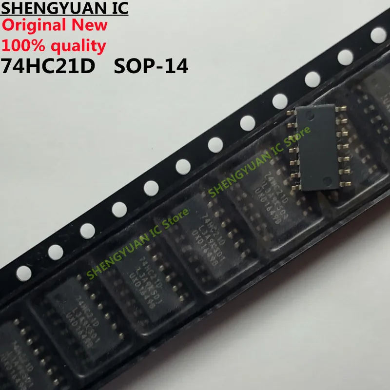 10Pcs/lot 74HC21D 74HC21 SN74HC21D SOP-14 Dual 4-input AND gate 100% new imported original 100% quality