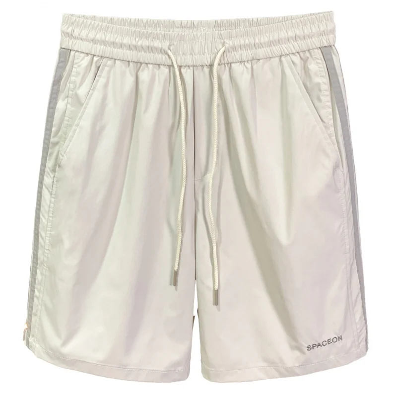 شورت جديد لعام 2025 للرجال في الصيف، رفيع، فضفاض، مسامي، مرن، رياضي للشاطئ في الهواء الطلق، سروال خمسة أرباع