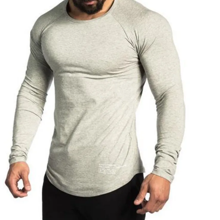 

Men's Long Sleeve Sports T-Shirt Slim Fit Spring Shirt Base Layer Top Thin Material Good for Sports And Daily Wear