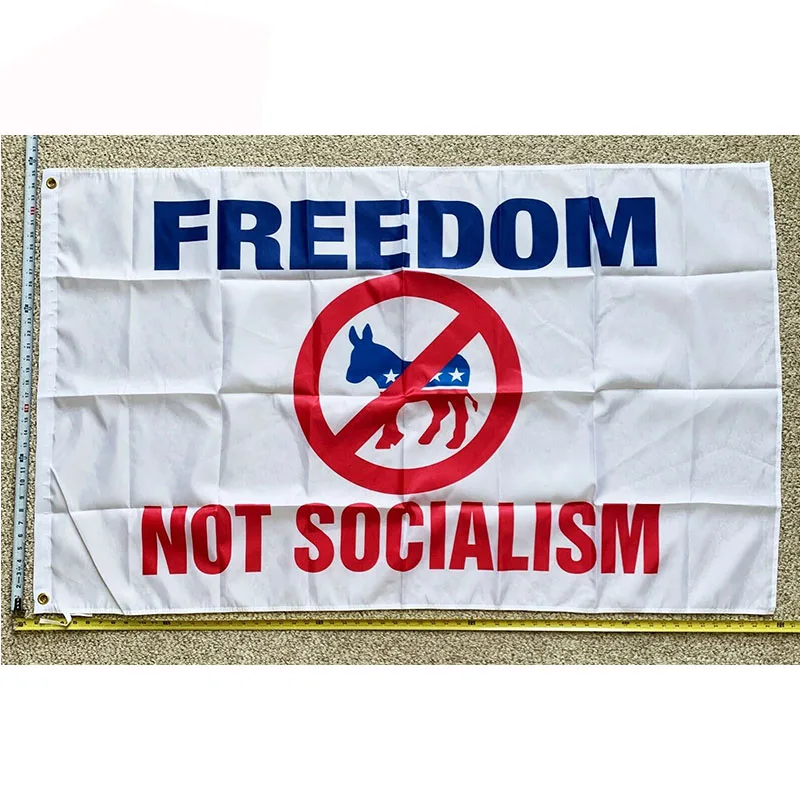 

Donald Trump Flag FREE SHIPPING Freedom Not Socialism W Desantis USA Sign 3x5' yhx0045