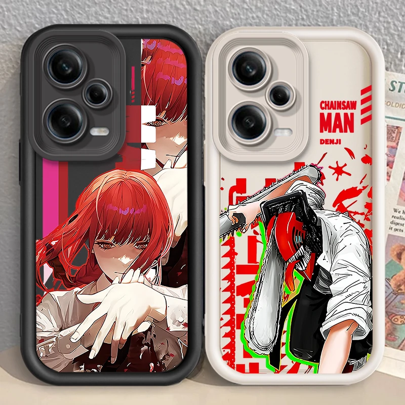 

C-Chainsaw Man Anime Eye Ladder For Xiaomi Redmi Note 13 12 12C 11 11S 10 10C 10A 9C 9A Pro 5G Back Phone Case