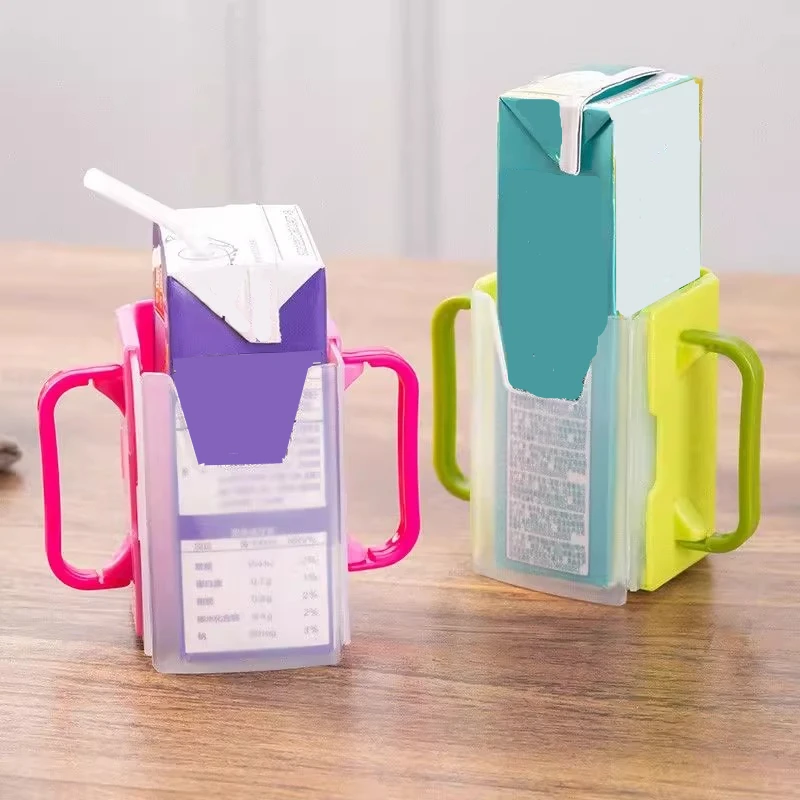 1pc Adjustable-Size Milk Anti-Squeeze Box Child-Safe Anti-Squeeze Leak-Proof Cup Holder Baby Drink Anti-Splash Anti-Burn Sleeve