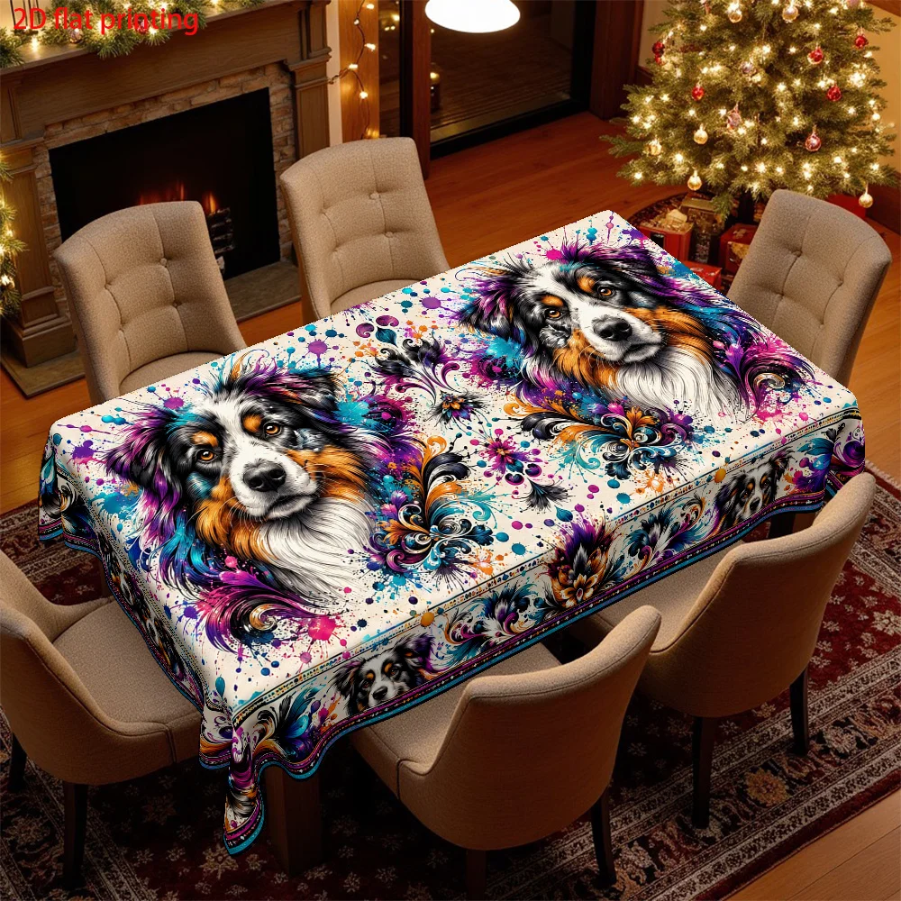 One piece, 2D flat printing, household decorative printed tablecloth, tableware tablecloth for dining table.zyc