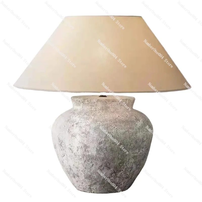 Wabi sabi typhoon lamps ceramic cloth lamps designers lamps poor wind retro living room lamp natural wind simple wind