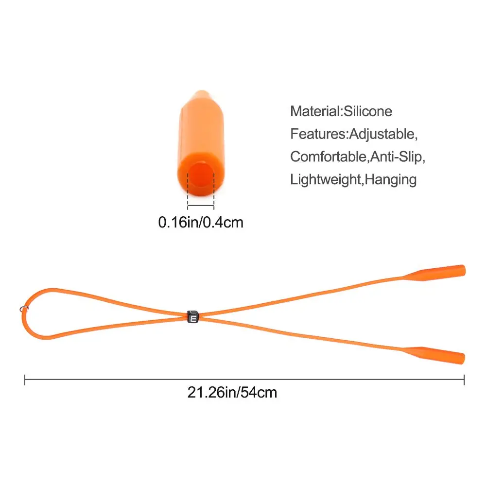 Durable Silicone Sports Anti-Slip Eyewear Lanyard Neck Cord Eyeglasses Rope Glasses Strap