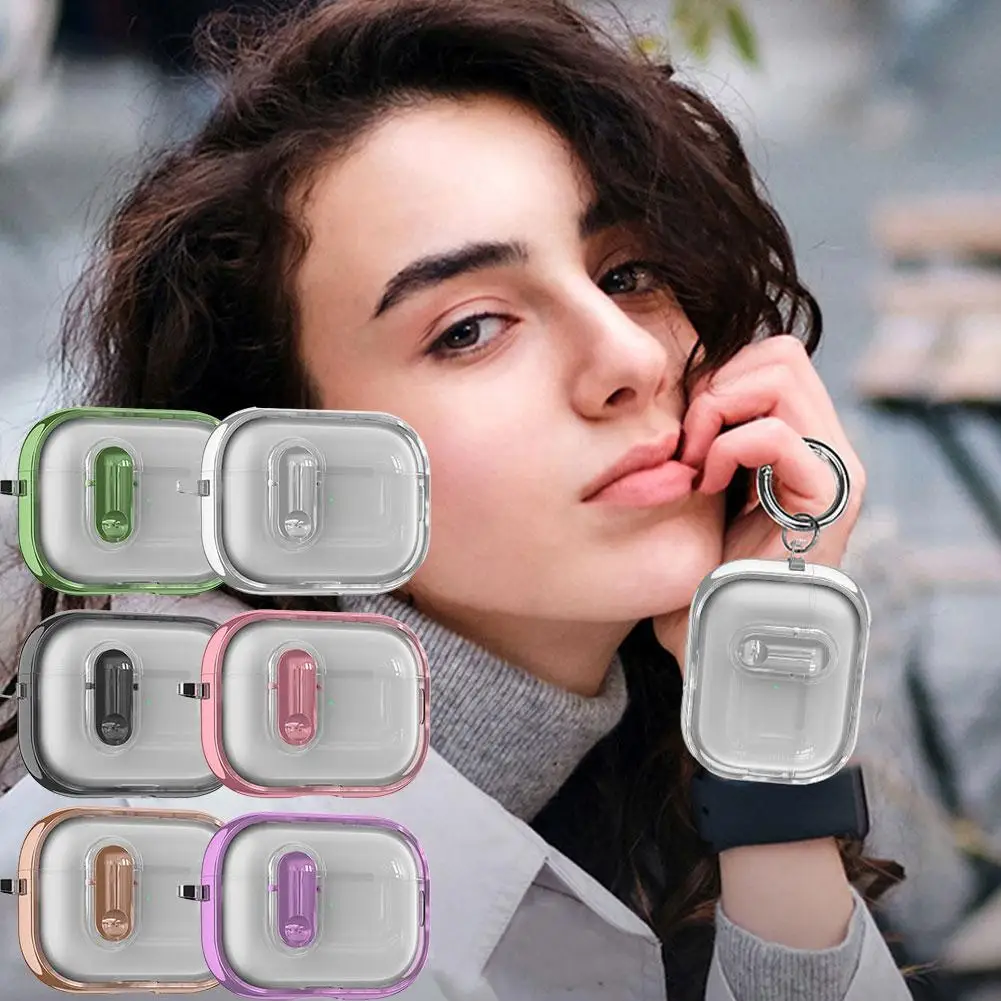 غطاء كريستال شفاف لأجهزة Airpods Pro3 مع قفل مفتاح لأجهزة AirPods Pro 3 أو 4 أو Pro2nd حافظة شفافة مضادة للصدمات لسماعات الأذن