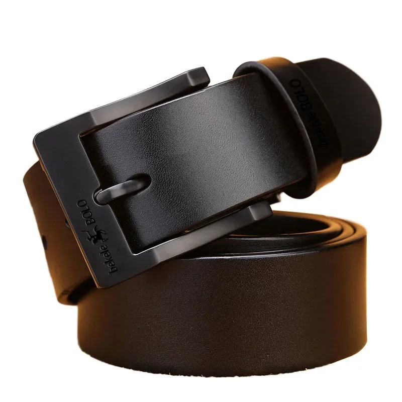

Original Real Genuine Leather Men's Belt Fashion Alloy Belts Buckle Famous Luxury Brand Designer Jeans Belts for Men Business