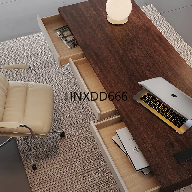 طاولة كمبيوتر معلقة من الخشب الصلب من الأكريليك للاستخدام المنزلي والمكتب بلمسة نهائية طبيعية #2