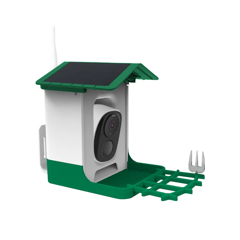 OEM 3MP O-KAM WIFI Color Night Vision PIR Motion Alert AI Recognition 10000+ Species Solar Powered Smart Bird Feeder Camera