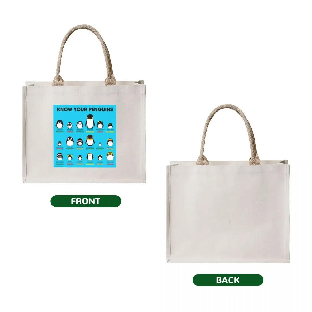 Know Your Penguins Tote Bag sac pour femme women bag bags woman 2025 Canvas bag