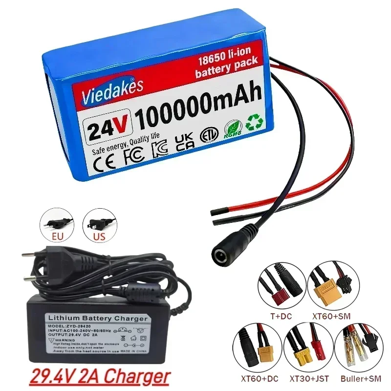 🔋 حزمة بطارية 7S3P، 24 فولت 100 أمبير 18650 بطارية ليثيوم أيون، ✅ للدراجات ذات المحركات الكهربائية، سكوتر الدراجة الإلكترونية، كرسي متحرك، بطارية سيارة لعبة 🔥 #4