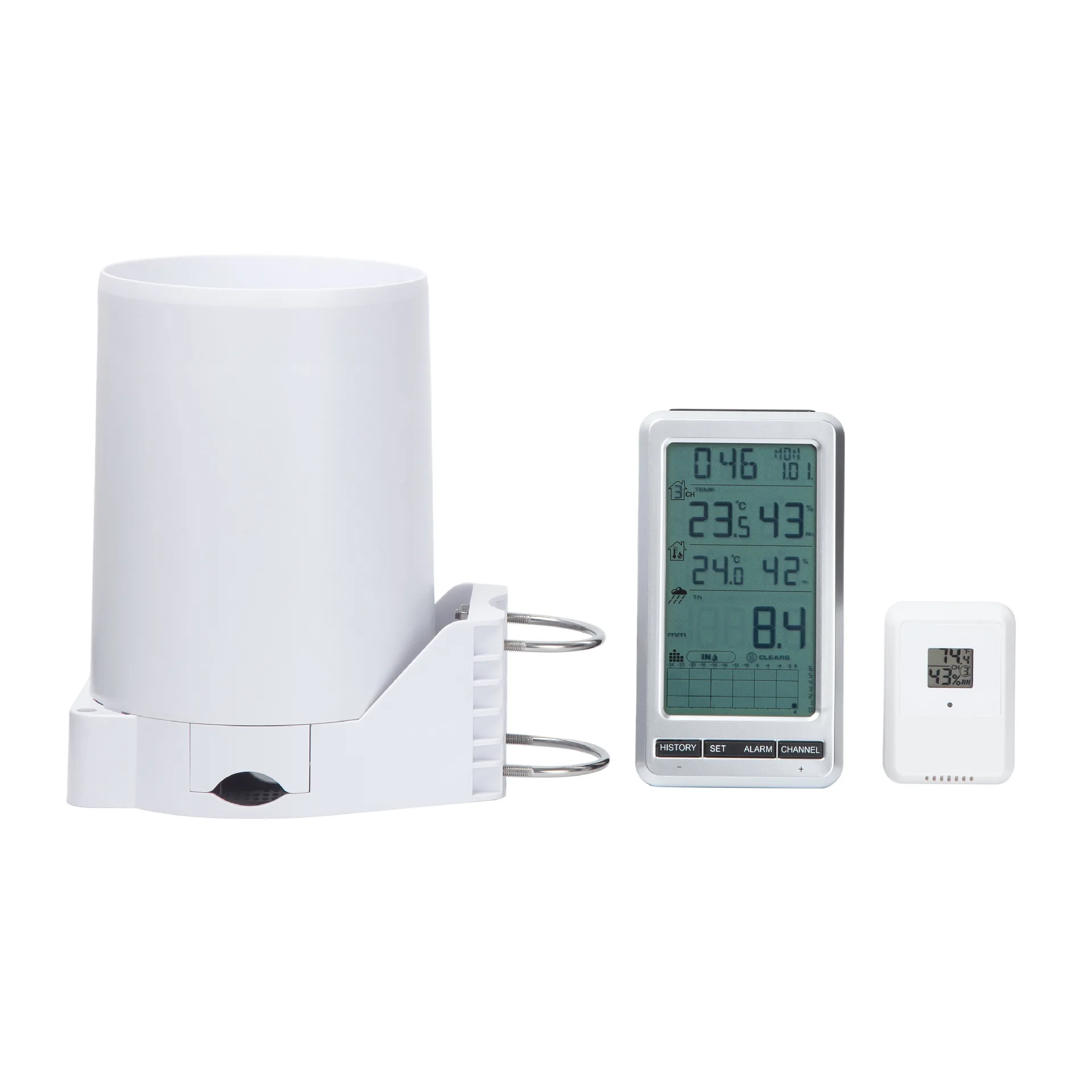 Self‑Emptying Rain Gauge Large‑Aperture Temperature Monitor Remote Flood Warning Agricultural Meteorological Measuring Tool