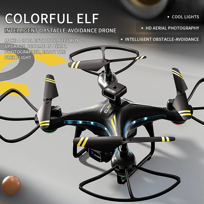 H112 Colorful RC Drone All-round Avoid Obstacle UAV WiFi FPV 8K 4K Dual ESC Cams Altitude Hold Optical Flow RC Qudcopter Gift