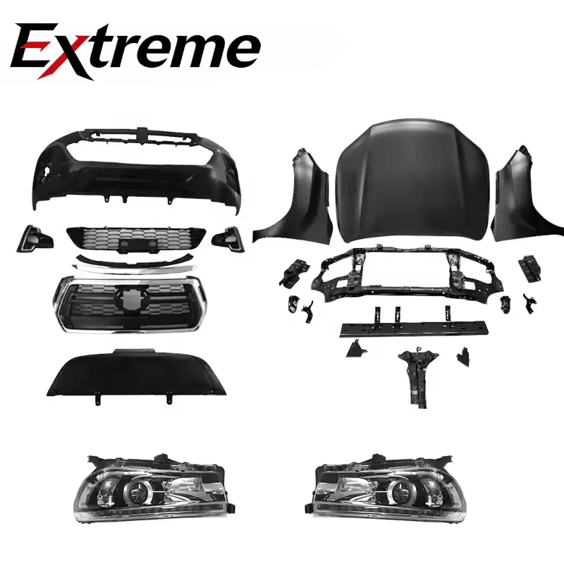 Maictop Hot Sell High Quality Car Body Kit Update Kit Upgrade Rocco Bodykit Pick up Face Kit for Hilux Vigo 2008-2012