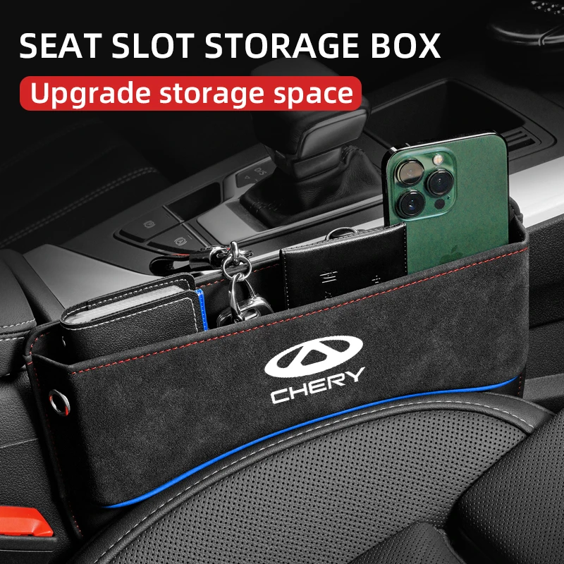 Car seat gap filler storage and organizer box suede, For Chery Tiggo 8 Plus 7 Pro Max Jaecoo 7 Arrizo 5 8 Exeed RX VX 2023 2024
