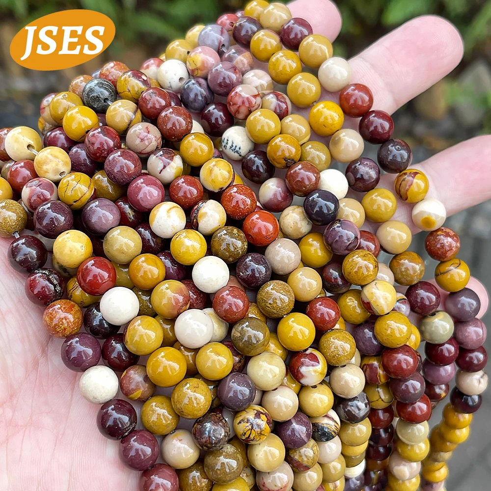 AA Natural Moukaite Jasper Loose Beads for Jewelry Making Needlework DIY Bracelets Earrings Accessories 4 6 8 10mm & DIY Gift