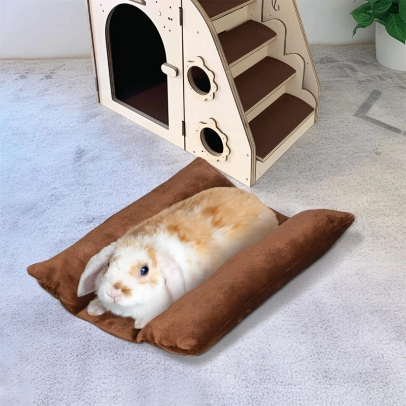 

D8KF Подстилка Snuggle Bunnies для кроликов, кошек, собак и других мелких домашних животных, двустороннее флисовое постельное с