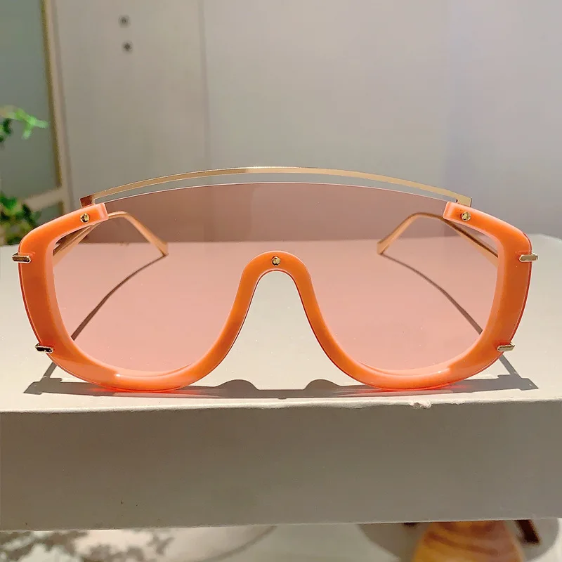 Fashion Leopard Women Sunglasses Stylish Gradient Outdoor Sports Shades Luxury Metal Design Oversize Men Sun Glasses