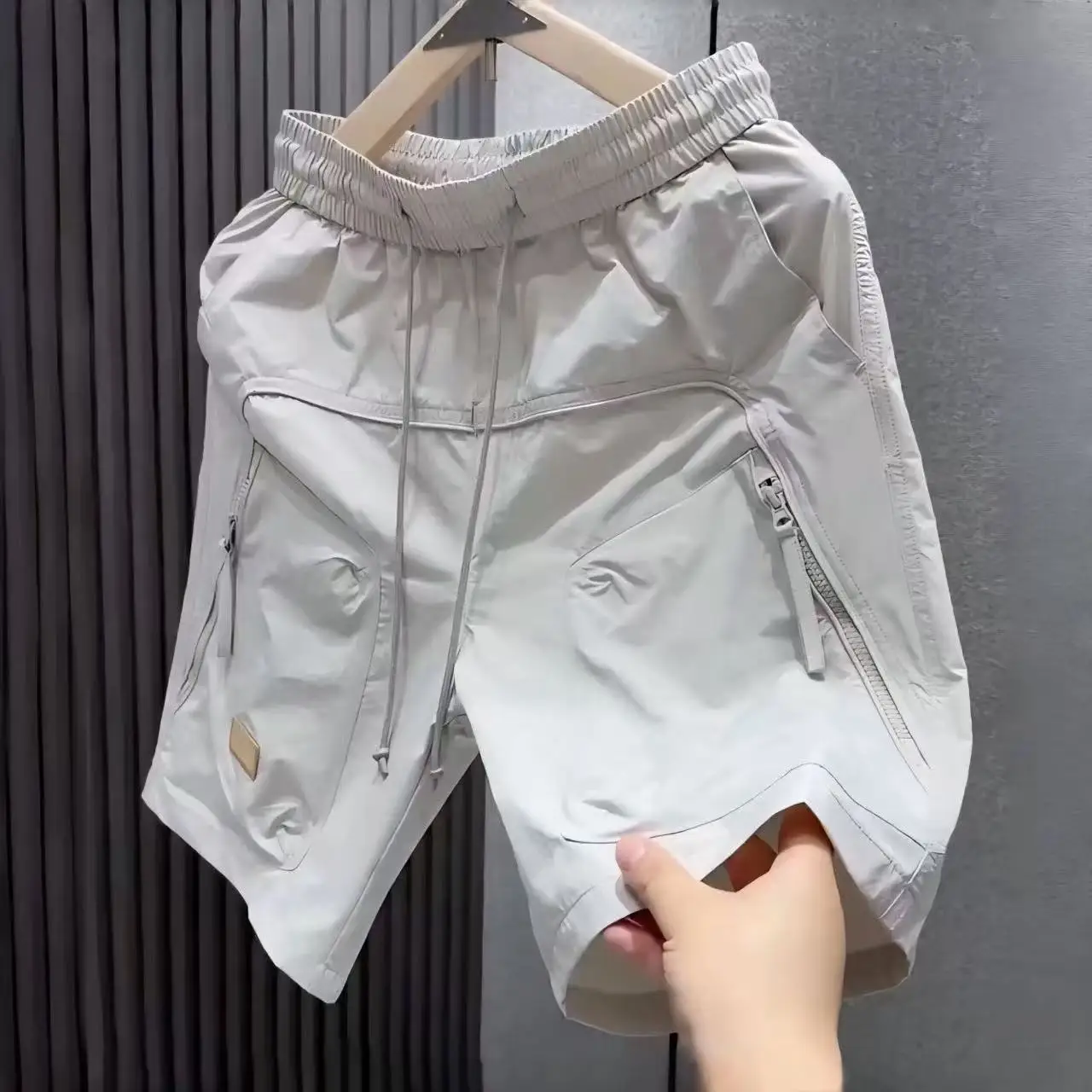 

Qui Dry Summer Casual Men's orts American Workwear Outdoor Beach Breathable Loose Fit Straight Leg Pants